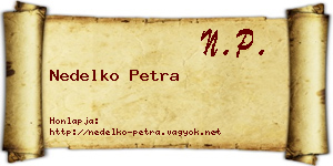 Nedelko Petra névjegykártya